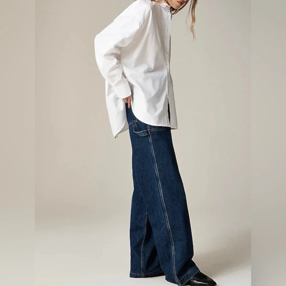 J.Crew Etienne Oversized Button-Up – White | Size Small | Style BY733 NEW - Picture 4 of 4